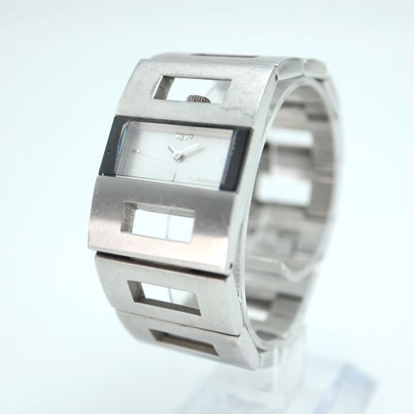 Vestal Seville Silver Tone Watch 27mm Rectangle Dial Stainless Steel New Battery - Picture 1 of 14
